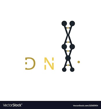 Dna helix logo template genetics design biological vector image