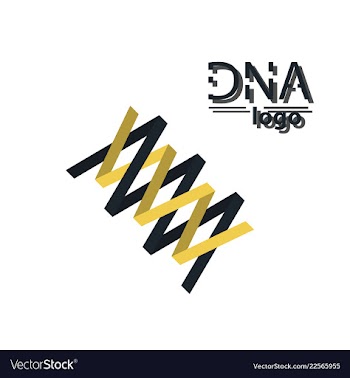 Dna helix logo template genetics design biological vector image