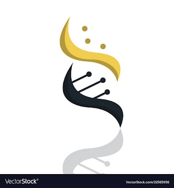 Dna helix logo template genetics design biological vector image