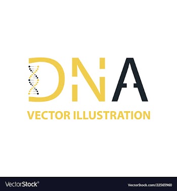 Dna helix logo template genetics design biological vector image