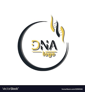 Dna helix logo template genetics design biological vector image