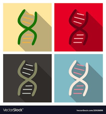 Dna molecule bio abstract logo design vector image
