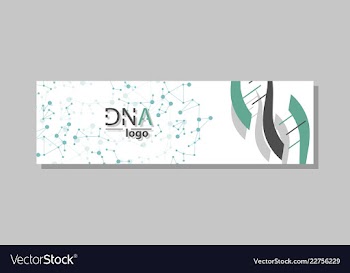 Dna molecule brochure template flyer layout vector image