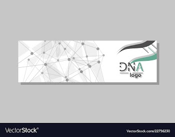 Dna molecule brochure template flyer layout vector image
