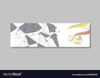 Dna molecule brochure template flyer layout vector image