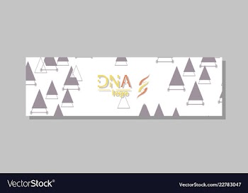 Dna molecule brochure template flyer layout vector image