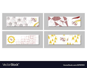 Dna molecule brochure template flyer layout vector image