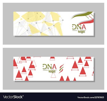 Dna molecule brochure template flyer layout vector image