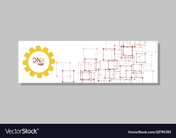 Dna molecule brochure template flyer layout vector image