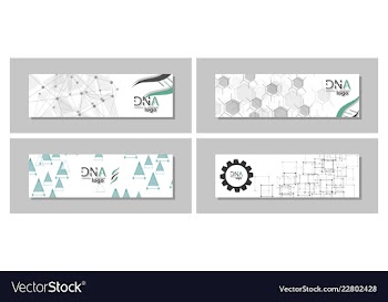 Dna molecule brochure template flyer layout vector image