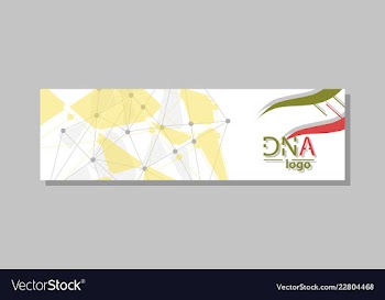 Dna molecule brochure template flyer layout vector image