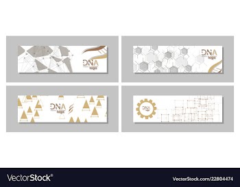 Dna molecule brochure template flyer layout vector image