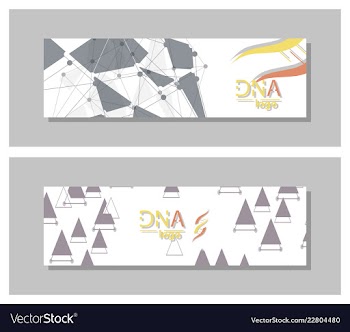 Dna molecule brochure template flyer layout vector image