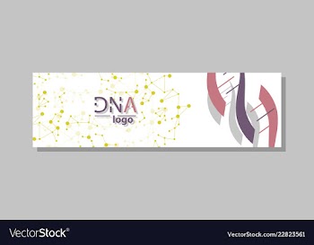 Dna molecule brochure template flyer layout vector image