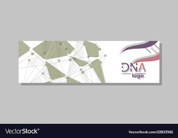 Dna molecule brochure template flyer layout vector image