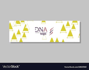Dna molecule brochure template flyer layout vector image