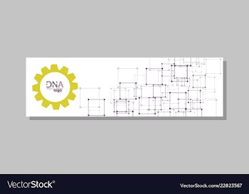 Dna molecule brochure template flyer layout vector image