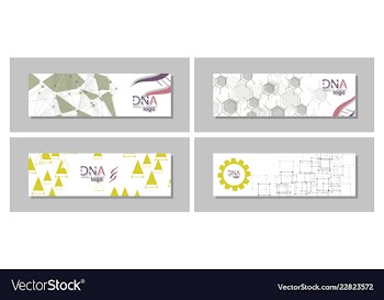Dna molecule brochure template flyer layout vector image