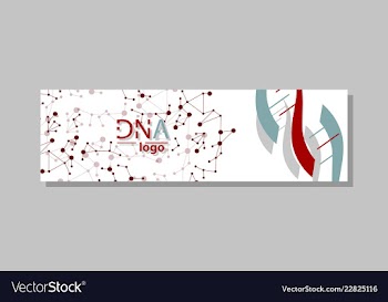 Dna molecule brochure template flyer layout vector image