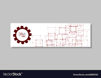 Dna molecule brochure template flyer layout vector image
