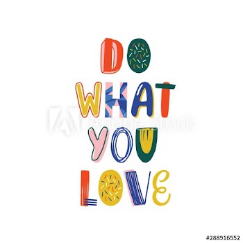 Do what you love hand drawn vector lettering