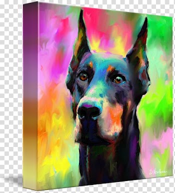 Dobermann German Pinscher Miniature Pinscher Boston Terrier Bulldog, watercolor puppy transparent background PNG clipart