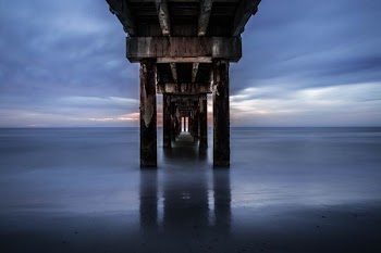 dock bridge near body of water