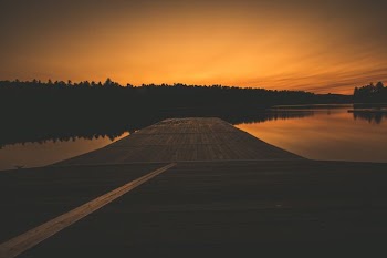 dock during sunset