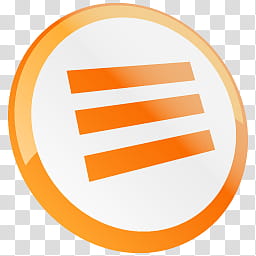 Dock icons, round orange and white  horizontal line logo transparent background PNG clipart