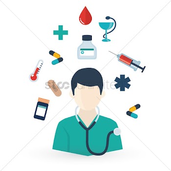 Doctor and medical equipment