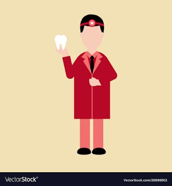 Doctor and teeth dentist concept - dentist vector image