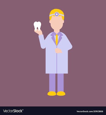 Doctor and teeth dentist concept - dentist vector image