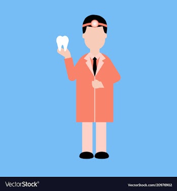 Doctor and teeth dentist concept - dentist vector image