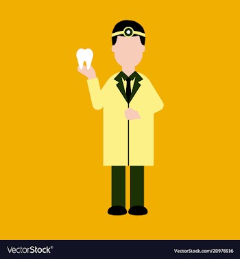 Doctor and teeth dentist concept - dentist vector image