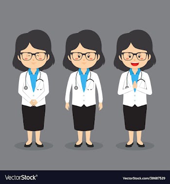 doctor character with various expression