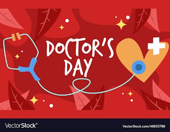 doctor day background in flat design