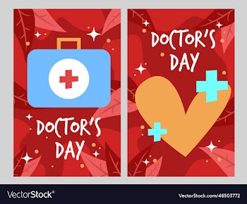 doctor day poster banner in flat design