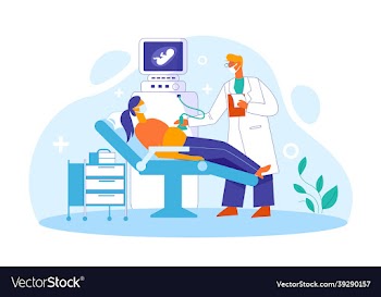 doctor doing ultrasonography on pregnant patient