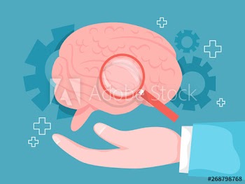 Doctor examine huge brain