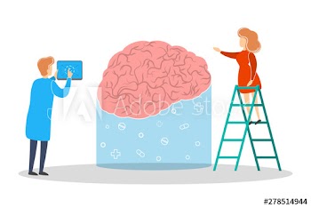 Doctor examine huge brain