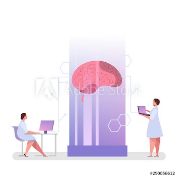 Doctor examine huge brain