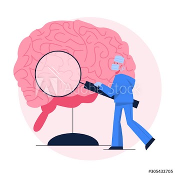 Doctor examine huge brain