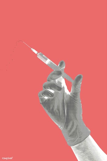 Doctor holding a syringe in a gloved hand mockup | Free  psd mockup - 2302611