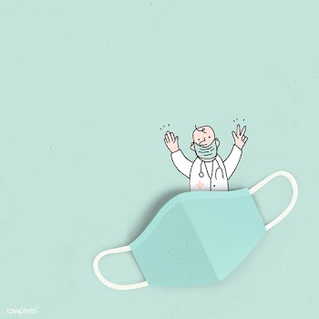 Doctor in a surgical mask during coronavirus pandemic social banner  | Free  illustration - 2311485