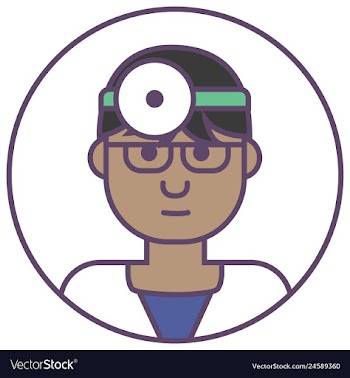 Doctor man avatar doctor with reflector icon vector image