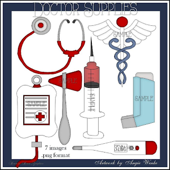 Doctor Supplies Digital Scrabooking Clipart Graphics | PNGio