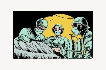 Doctor surgery collage element, drawing | Free Vector Illustration - rawpixel
