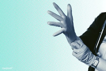 Doctor wearing latex gloves to prevent coronavirus contamination backg.. | Free  photo - 2313774