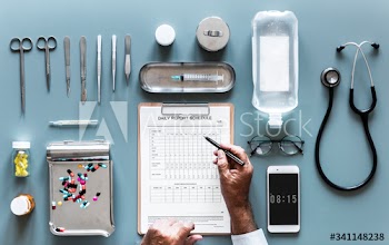 Doctor writing patient daily report exmaination