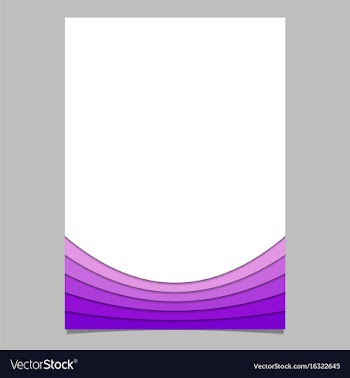 Document template from purple curved layers vector image